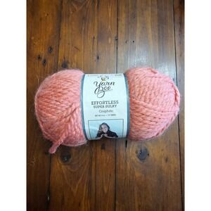 Yarn Bee Effortless Super Bulky Dusty Coral Pink Alpaca Blend Yarn 6oz 111yds